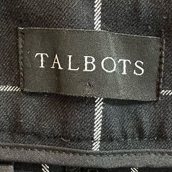 Talbots Chatham black and white plaid Ankle Pants size 10P - Picture 3 of 5